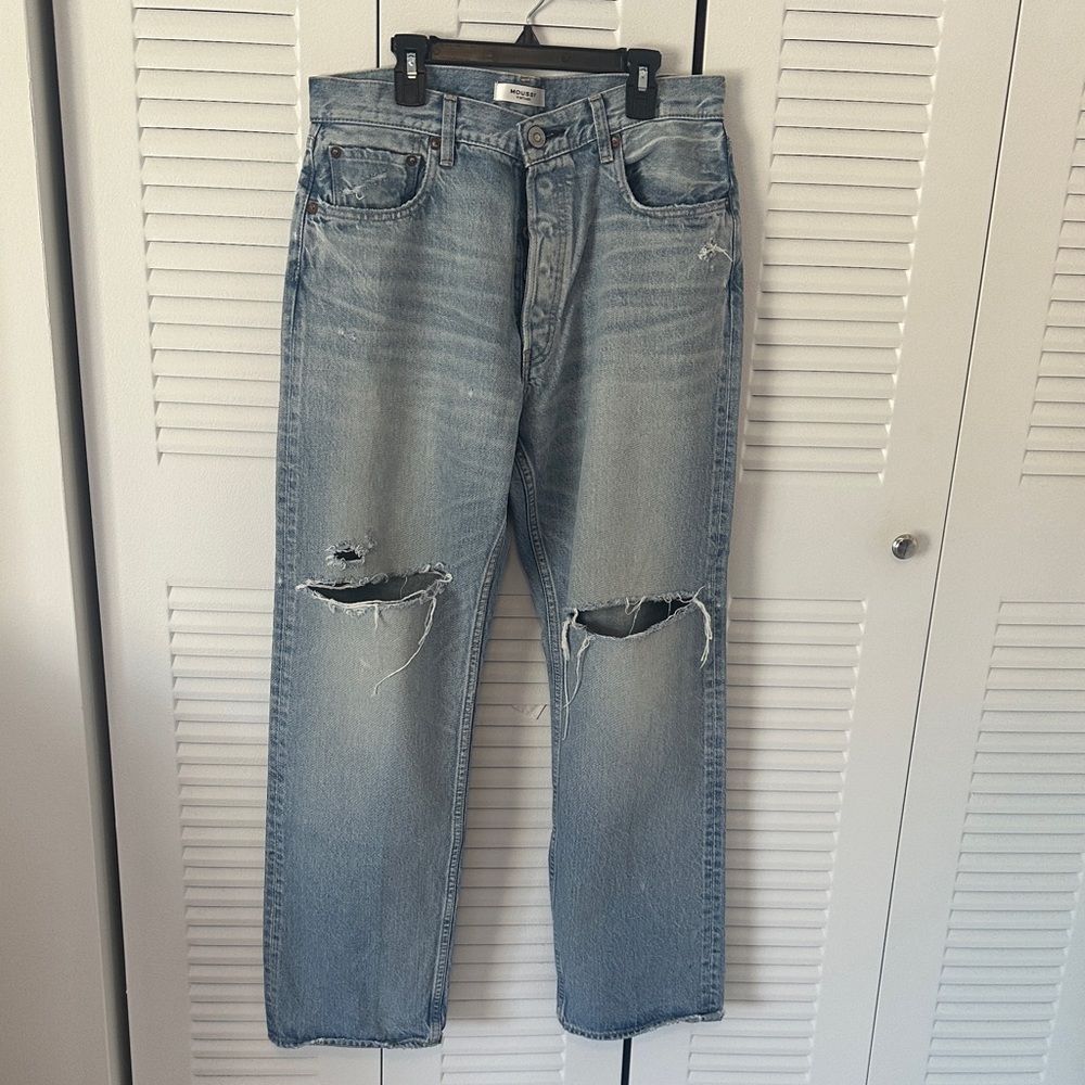 Moussy Vintage Light Blue Distressed Jeans